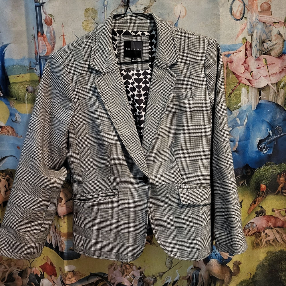 THE LIMITED | Black and Gray Patterned Blazer